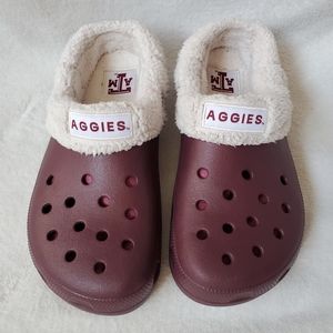 Lined Texas A&M Crocs